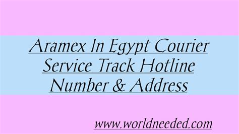 aramex hotline egypt number